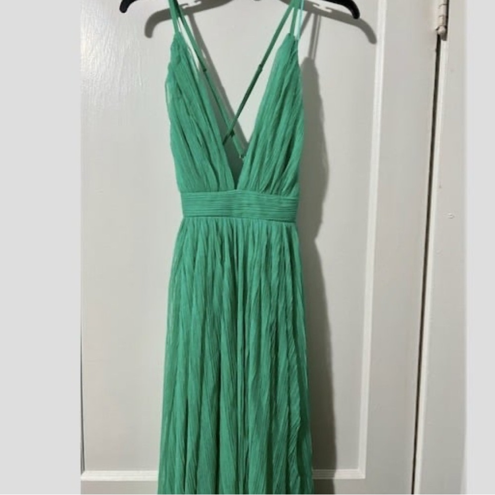 Luxxel Swooning in Santorini Maxi Dress Jade Mint Green Size Small